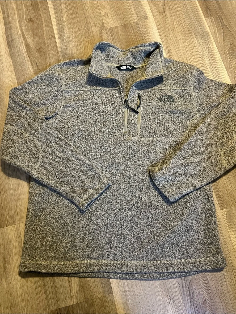 The North Face Mens tan/brown Quarter-Zip Sweater Sz large